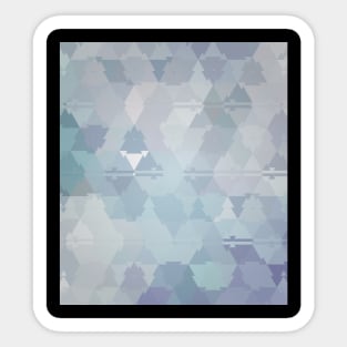 Blue Camo Pattern Winter Sticker